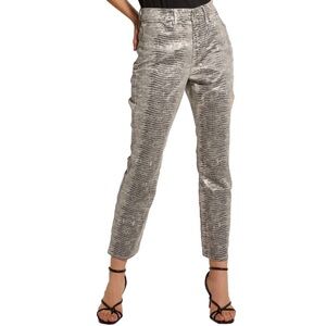 Good American Snakeskin Jeans Good Straight Ankle 4 27